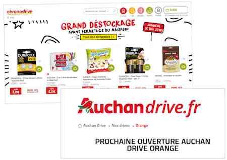 ChronoDrive Fermeture des magasins