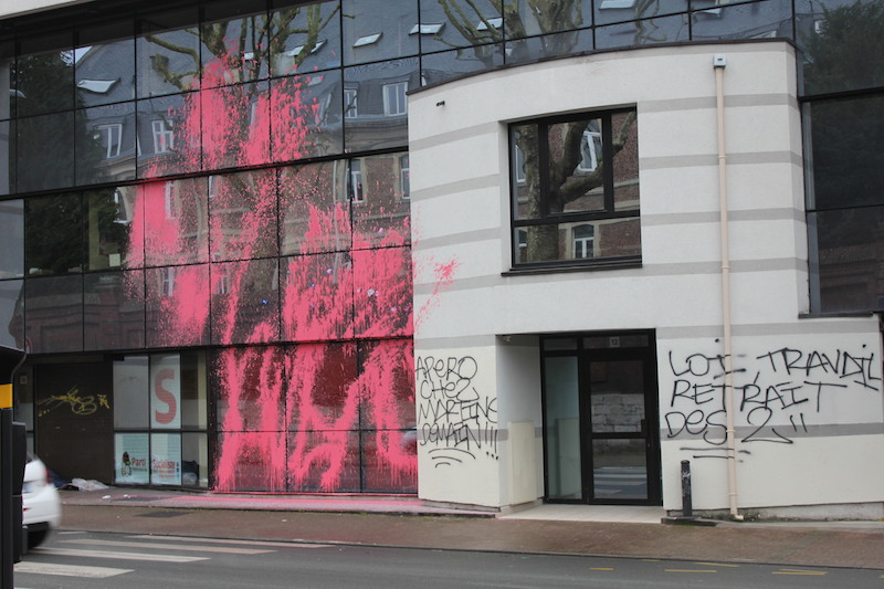 Le siege du PS à Lille ce 16 Avril 2016