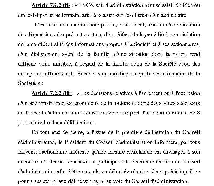 171004 Exclusion d un actionnaire Decathlon