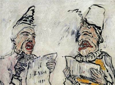 Les chanteurs grotesques 1891 par James Ensor 