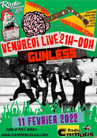 Affiche Vendredi Live Gunless 3C1C